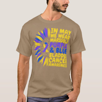 Camiseta Consciência do Cancer de Bexiga Visto de girassol 