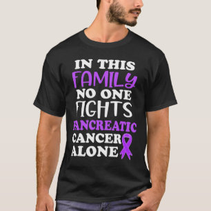 Camiseta Consciência Do câncer de pâncreas Nesta Família Ro