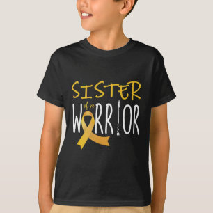 Camiseta Consciência do cancer infantil Irmã de um guerreir