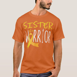 Camiseta Consciência do cancer infantil Irmã de um guerreir