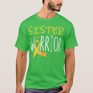 Camiseta Consciência do cancer infantil Irmã de um guerreir