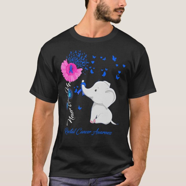 Camiseta Consciência do Cancer Retal de Elefante - Cancer R (Frente)