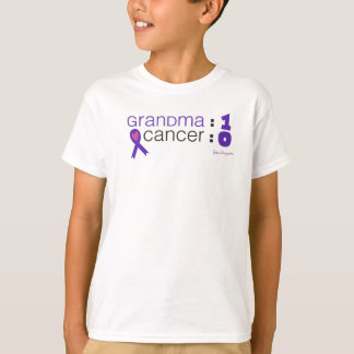 Camiseta Consciência do cancer - Vovó: 1 Cancer: 0