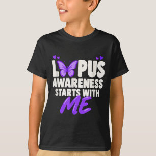 Camiseta Consciência do lúpus começa com guerreiro do lúpus