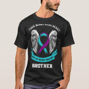 Camiseta Consciência do Suicídio Roxo Teal Irmãos Suicidas