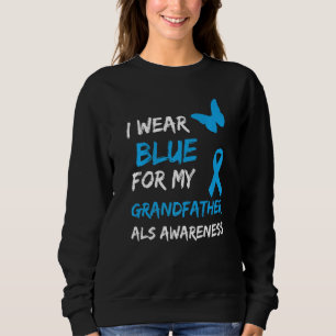 Camiseta Consciência Eu Visto Azul Para Meu Avô Ribbo