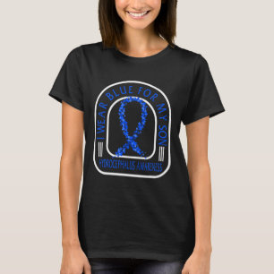 Camiseta Consciência Eu Visto Azul Para Meu Filho Fita Neur