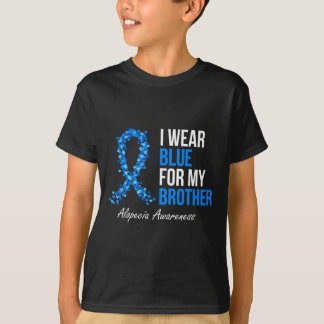 Camiseta Consciência Eu Visto Azul Para Meu Irmão Azul
