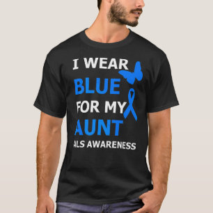 Camiseta Consciência Eu Visto Azul Para Minha Tia Fita