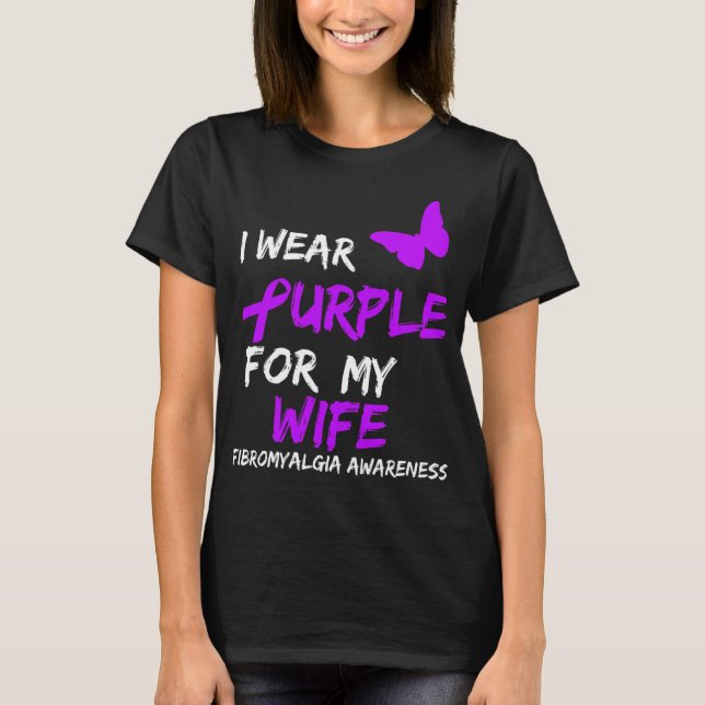 Camiseta Consciência Eu Visto Roxo Para A Esposa 2 (Frente)