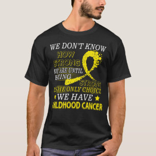 Camiseta Consciência forte do ouro do cancer da infância
