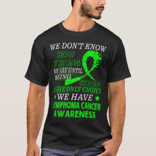 Camiseta Consciência forte do verde limão do cancer do