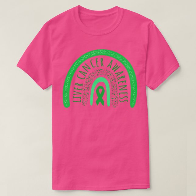 Camiseta Consciência Hepática Boho Arco-Íris II (Frente do Design)