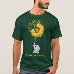 Camiseta Consciência infantil do Cancer Mês de girassol