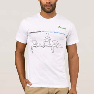 Camiseta consciência: isso "onde estou eu" cronometro entr