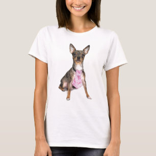 Camiseta Consciência Manny do cancro da mama a chihuahua d