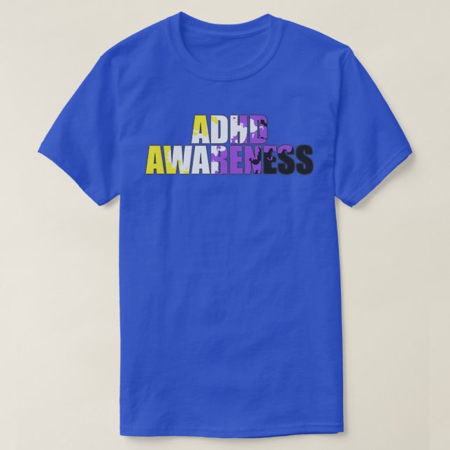 Camiseta Consciência não-binária de ADHD (Frente do Design)