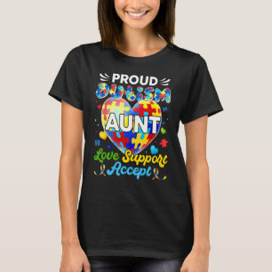 Camiseta Consciência Orgulhosa Autismo Tia do Amor Aceita S