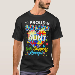 Camiseta Consciência Orgulhosa Autismo Tia do Amor Aceita S
