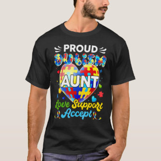 Camiseta Consciência Orgulhosa Autismo Tia do Amor Aceita S