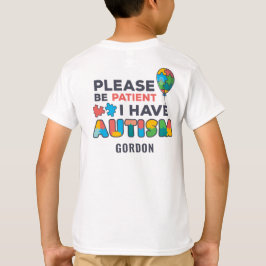 Camiseta Consciência Personalizada Do Autismo Por Favor Sej