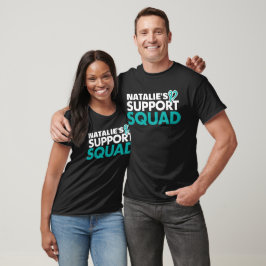 Camiseta Consciência personalizada do Câncer de ovário de s