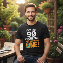 Camiseta Consciencialização da Asma Humor Respiratório