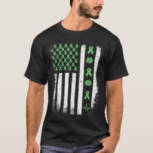 Camiseta Consciencialização da saúde mental bandeira americ