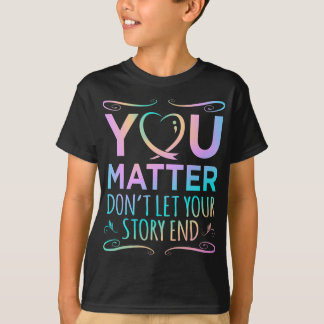 Camiseta Consciencialização do Apoio ao Suicídio Feliz Prob