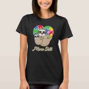 Camiseta Consciencialização do Autismo da Mamãe Preguiça