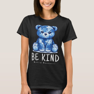 Camiseta Consciencialização do Autismo Seja Gentil Use Azul