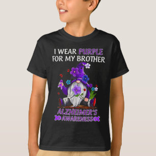 Camiseta Consciencialização Eu Uso Roxo Pelo Meu Irmão Gnom