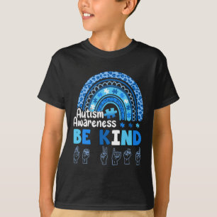 Camiseta Consciencialização Seja Amável Sinal de Linguagem