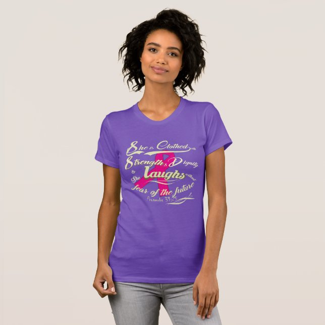 Camiseta Consciente do Câncer de Mama sem Medo (Frente Completa)