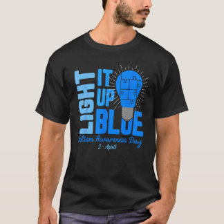 Camiseta Conscientização Autismo Light It Up Blue