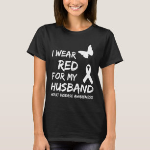 Camiseta Conscientização da Doença Cardíaca Eu Uso Vermelho