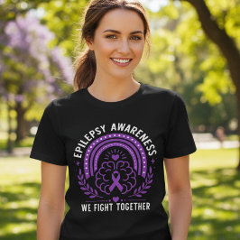 Camiseta Conscientização da Epilepsia Nós Lutamos Juntos