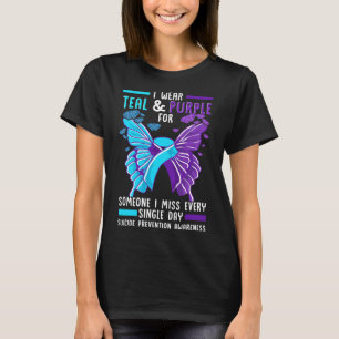 Camiseta Conscientização da prevenção do suicídio com fita