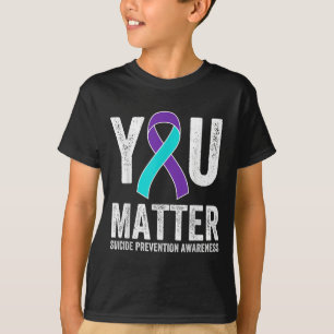 Camiseta Conscientização da Prevenção do Suicídio Fita Roxa