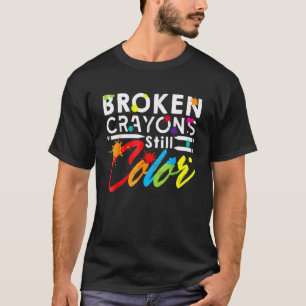 Camiseta Conscientização da Saúde Mental com Giz de Cera Qu