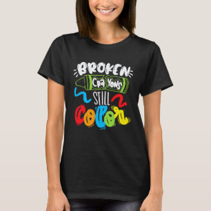 Camiseta Conscientização da Saúde Mental de Giz de Cera Que