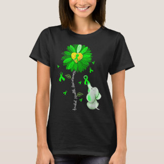 Camiseta Conscientização da Saúde Mental Feminina Elefante 