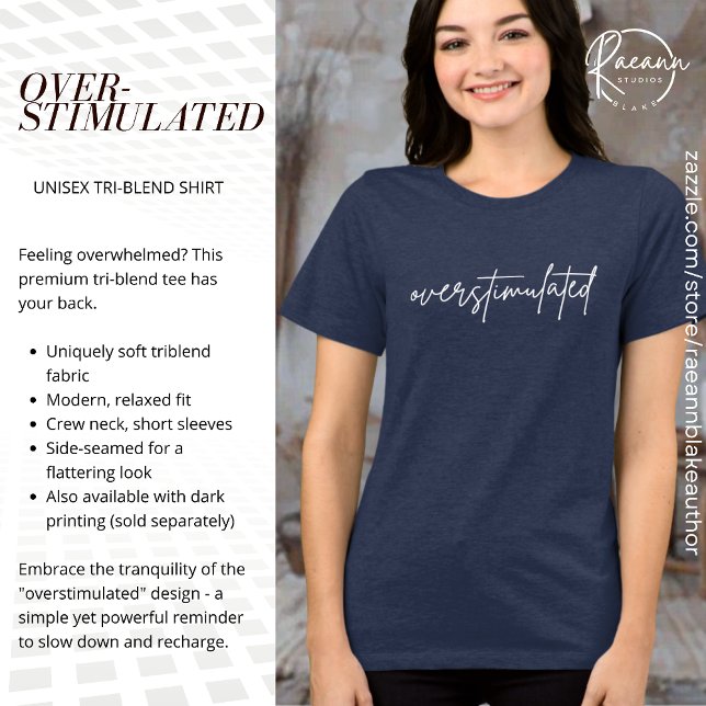 Camiseta Conscientização da Saúde Mental Superestimulado (Criador carregado)