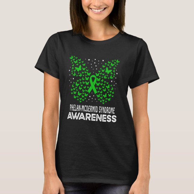 Camiseta Conscientização da síndrome da borboleta phelan-mc (Frente)