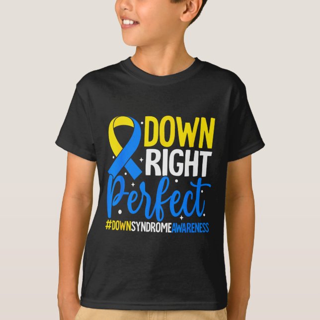 Camiseta Conscientização da Síndrome de Down Certa e Perfei (Frente)