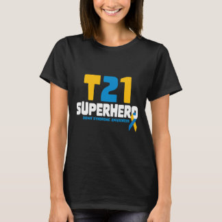 Camiseta Conscientização da Síndrome de Down T21 Super-heró