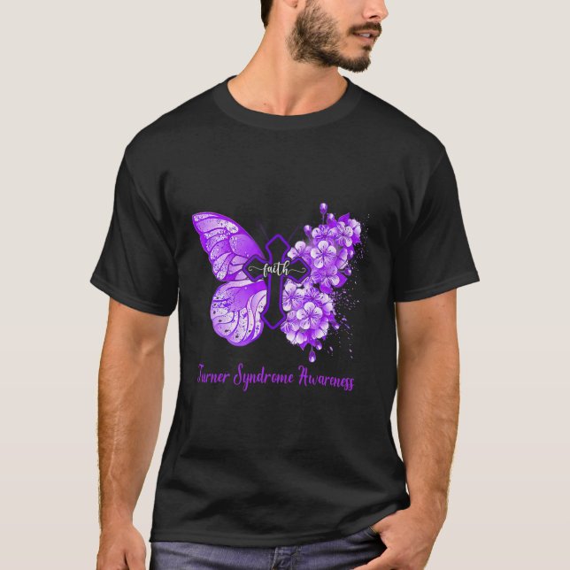 Camiseta Conscientização da Síndrome de Turner Borboleta Ro (Frente)
