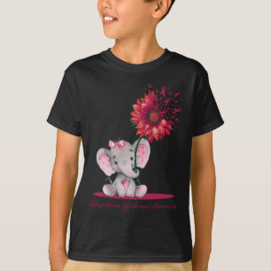 Camiseta Conscientização da Síndrome Elefante Fofo Girassol