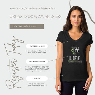 Camiseta Conscientização de Doadores de Órgãos Vida Após a 