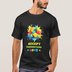 Camiseta Conscientização do Autismo Aceitação Educação Espe